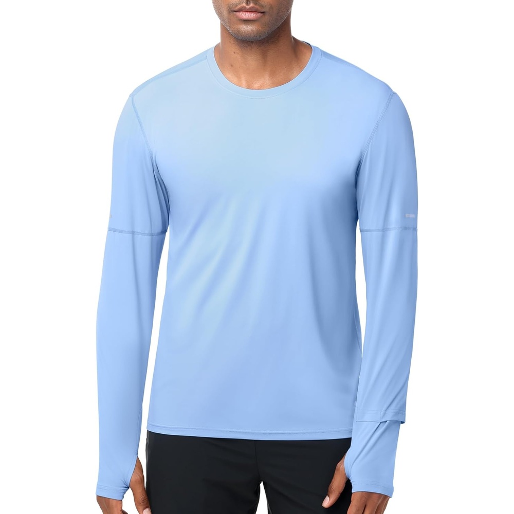 image:imageMIER Long Sleeve Shirts for Men UPF 50 UV Sun Protection Quick Dry Tee Shirt for Running Athletic Workout Gym FishingLight Blue