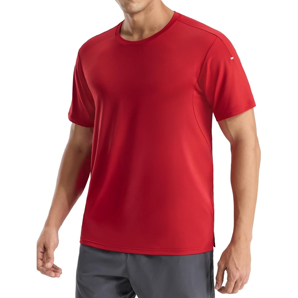 image:imageMIER Mens Dry Fit Running T Shirts Moisture Wicking COOL MAX Short Sleeve Workout Athletic Gym Sports Tee Shirts for MenRed