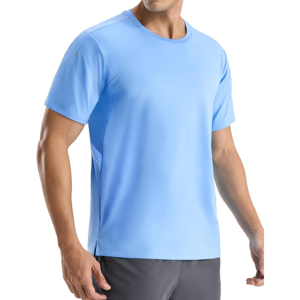 image:imageMIER Mens Dry Fit Running T Shirts Moisture Wicking COOL MAX Short Sleeve Workout Athletic Gym Sports Tee Shirts for MenSky Blue