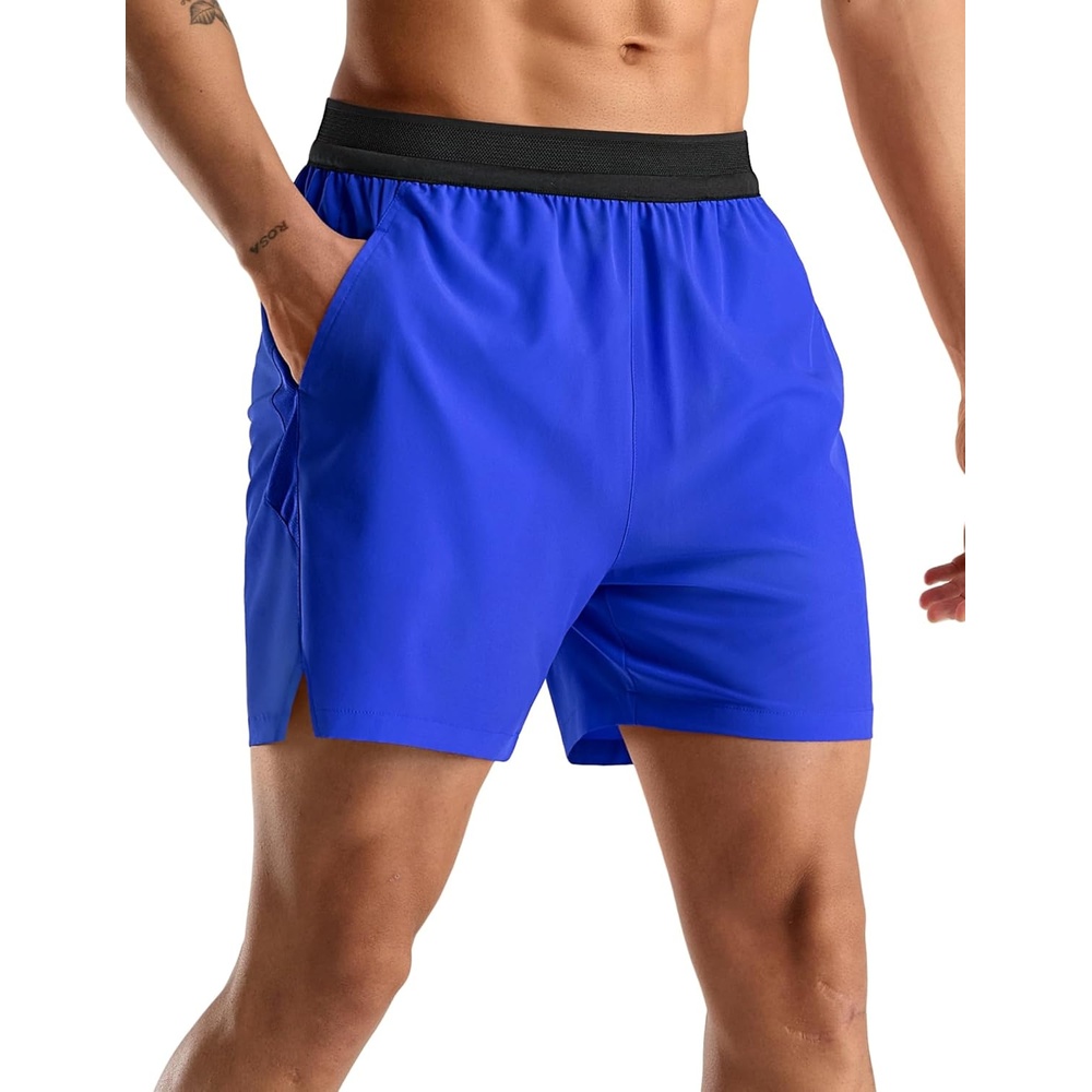 image:imageMIER Mens Quick Dry Athletic Running Shorts with Pockets ExtraLight Workout Gym Sports Active Shorts for Men5 Inch InseamRoyal Blue