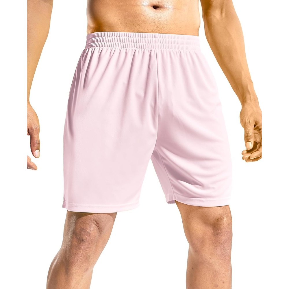 image:imageMIER Mens QuickDry AthleticSoccerBasketball Shorts Without Pockets No Liner Running Workout Training Active ShortsPink
