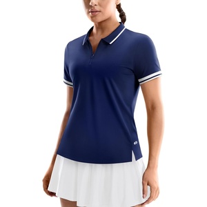 image:imageMIER Golf Polo Shirts for Women  14 Zip Up Short Sleeve Tennis Tops Dry Fit UPF 50 Athletic Collared Shirt for PickleballNavy