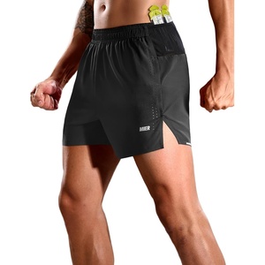 image:imageMIER Limitless  Mens 35 Running Shorts Quick Dry BriefLined Marathon Racing Shorts with Pockets PackableBlack