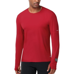 image:imageMIER Long Sleeve Shirts for Men UPF 50 UV Sun Protection Quick Dry Tee Shirt for Running Athletic Workout Gym FishingRed