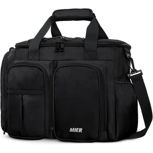image:imageMIER Lunch Box for Men Heavy Duty Insulated Lunch Bag 20 Cans Large Leakproof Soft Cooler Bags with Multiple Pockets for Picnic Work Travel Army GreenBlack