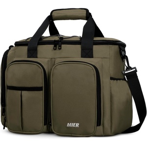 image:imageMIER Lunch Box for Men Heavy Duty Insulated Lunch Bag 20 Cans Large Leakproof Soft Cooler Bags with Multiple Pockets for Picnic Work Travel Army GreenArmy Green