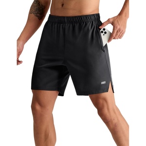 image:imageMIER Mens 2 in 1 Running Shorts  7 Workout Gym Athletic Shorts for Men Quick Dry Lightweight with Pockets for TrainingBlack