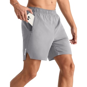 image:imageMIER Mens 2 in 1 Running Shorts  7 Workout Gym Athletic Shorts for Men Quick Dry Lightweight with Pockets for TrainingLight Grey