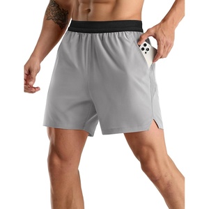 image:imageMIER Mens Quick Dry Athletic Running Shorts with Pockets ExtraLight Workout Gym Sports Active Shorts for Men5 Inch InseamLight Grey