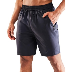 image:imageMIER Mens Quick Dry Running Shorts with Zipper Pocket Elastic Waist Athletic Workout Exercise ShortsDark Grey