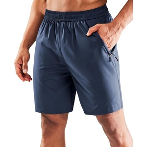 image:imageMIER Mens Quick Dry Running Shorts with Zipper Pocket Elastic Waist Athletic Workout Exercise ShortsDeep Blue