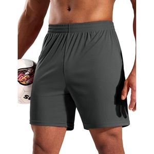 image:imageMIER Mens QuickDry AthleticSoccerBasketball Shorts Without Pockets No Liner Running Workout Training Active ShortsGrey