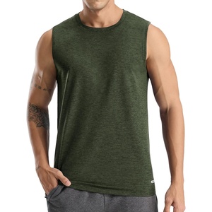 image:imageMIER Mens Tank Tops Quick Dry Workout Sleeveless Muscle Shirts Summer Gym Running Athletic Casual Tee Shirts UltraSoftHeather Dark Green