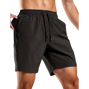 image:imageMIER Mens Workout Running Shorts 7 Inch Lightweight Athletic with Zipper Pockets No Liner QuickDry Gym Active ShortsBlack