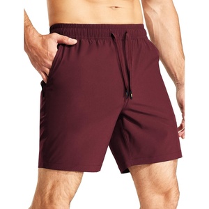 image:imageMIER Mens Workout Running Shorts 7 Inch Lightweight Athletic with Zipper Pockets No Liner QuickDry Gym Active ShortsMaroon Wine