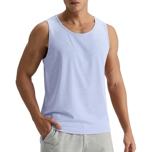 image:imageMIER Soft Tank Tops for Men Dry Fit Sleeveless Workout Muscle T Shirts for Gym Athletic Running Bodybuilding UltraComfyHeather Blue