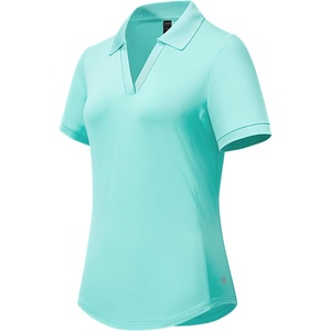 image:imageMIER VNeck Polo Shirts for Women Short Sleeve UPF 50 Sun Protection Golf Tennis Active Stretch Collared Shirt Tops Dry FitAqua