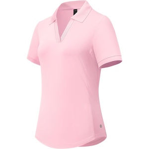 image:imageMIER VNeck Polo Shirts for Women Short Sleeve UPF 50 Sun Protection Golf Tennis Active Stretch Collared Shirt Tops Dry FitLight Pink