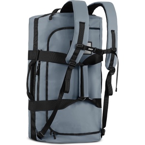 image:imageMIER Water Resistant Backpack Duffle Heavy Duty Convertible Duffle Bag with Backpack Straps for Gym Sports TravelGray