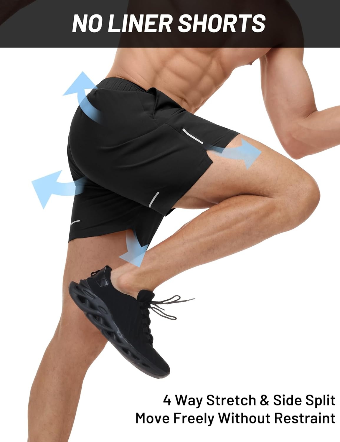 image:imageMIER Mens 5 Inch Inseam Shorts for Athletic Running Workout Lightweight Dry Fit Gym Fitness Shorts with Pockets 2 PackBlackBlack