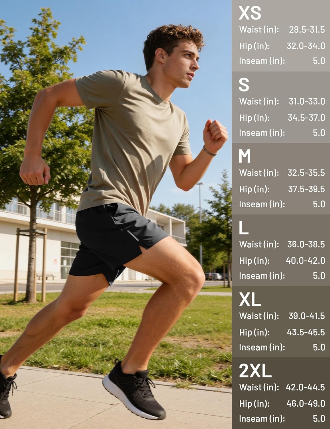 image:imageMIER Mens 5 Inch Inseam Shorts for Athletic Running Workout Lightweight Dry Fit Gym Fitness Shorts with Pockets 2 PackBlackBlack
