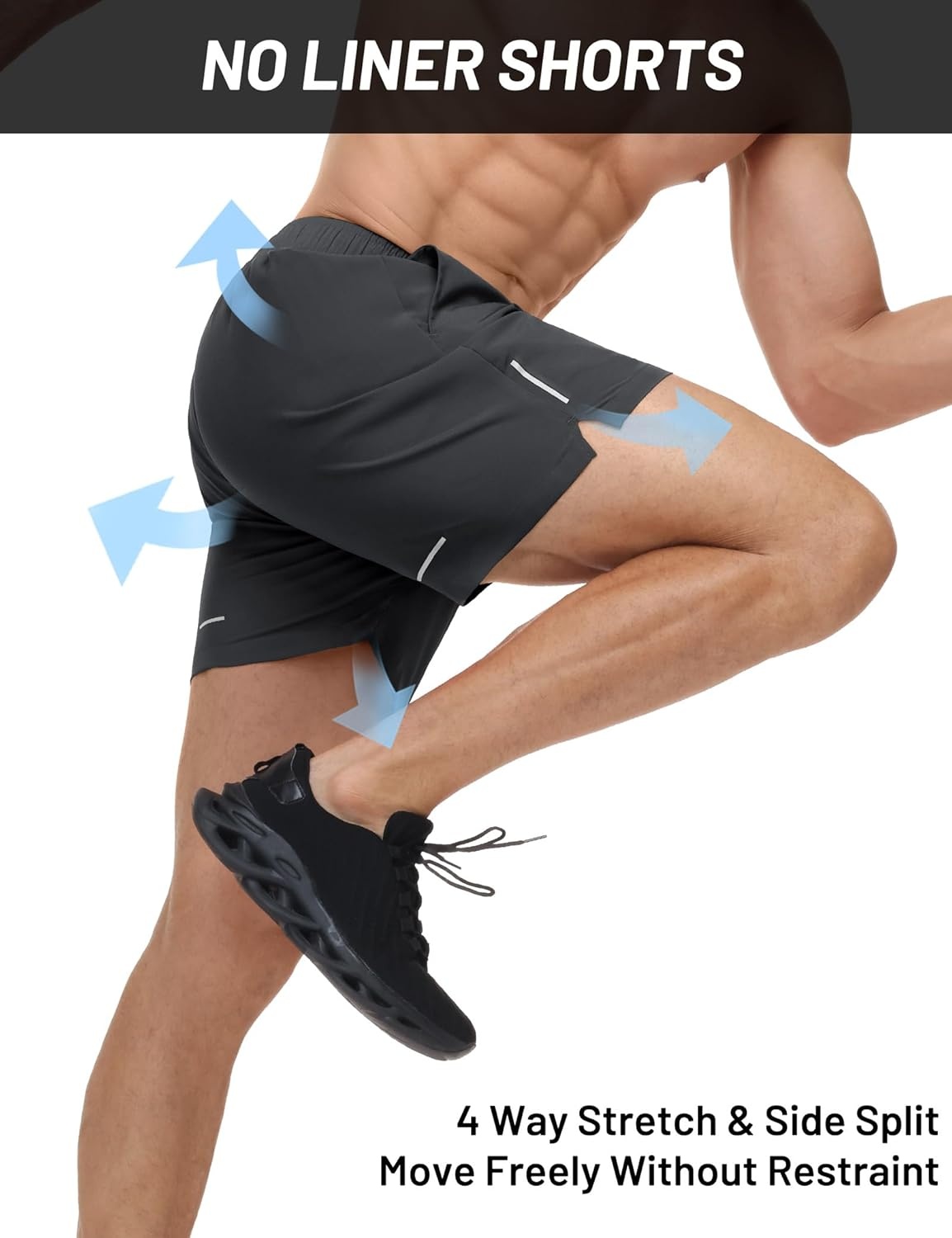 image:imageMIER Mens 5 Inch Inseam Shorts for Athletic Running Workout Lightweight Dry Fit Gym Fitness Shorts with Pockets 2 PackBlackDark Grey