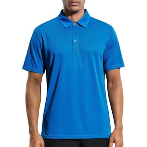 image:imageMIER Mens Quick Dry Polo Shirts Polyester Casual Collared Tennis Shirts MoistureWicking Short SleeveDark Blue