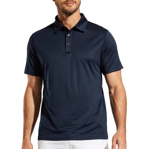 image:imageMIER Mens Quick Dry Polo Shirts Polyester Casual Collared Tennis Shirts MoistureWicking Short SleeveNavy