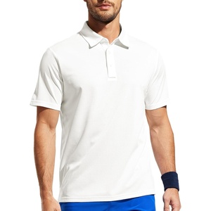 image:imageMIER Mens Quick Dry Polo Shirts Polyester Casual Collared Tennis Shirts MoistureWicking Short SleeveWhite