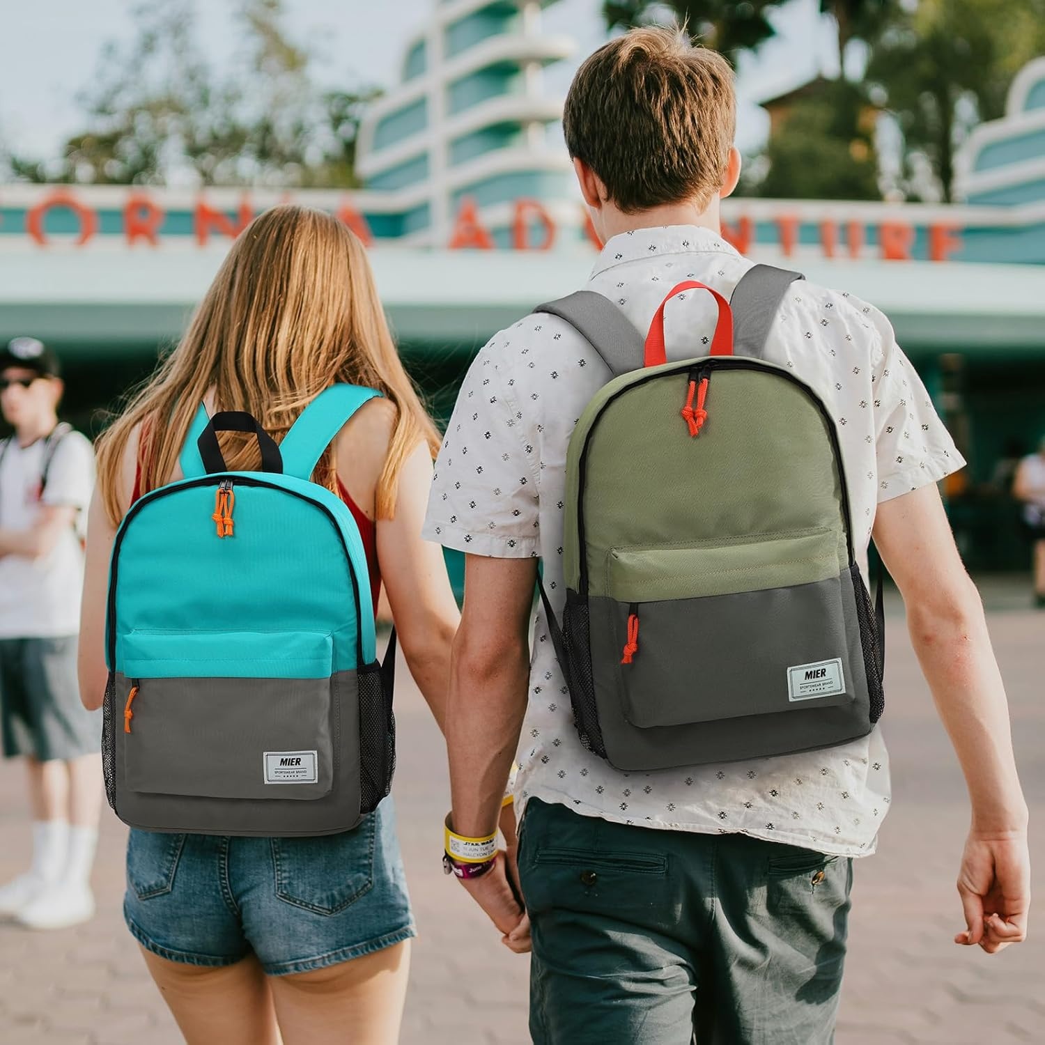 image:imageMIER Insulated Backpack Cooler Small Leakproof Lightweight Cute for Women Men to Work Picnics Camping Park Day Trips 15 LGreendark gray