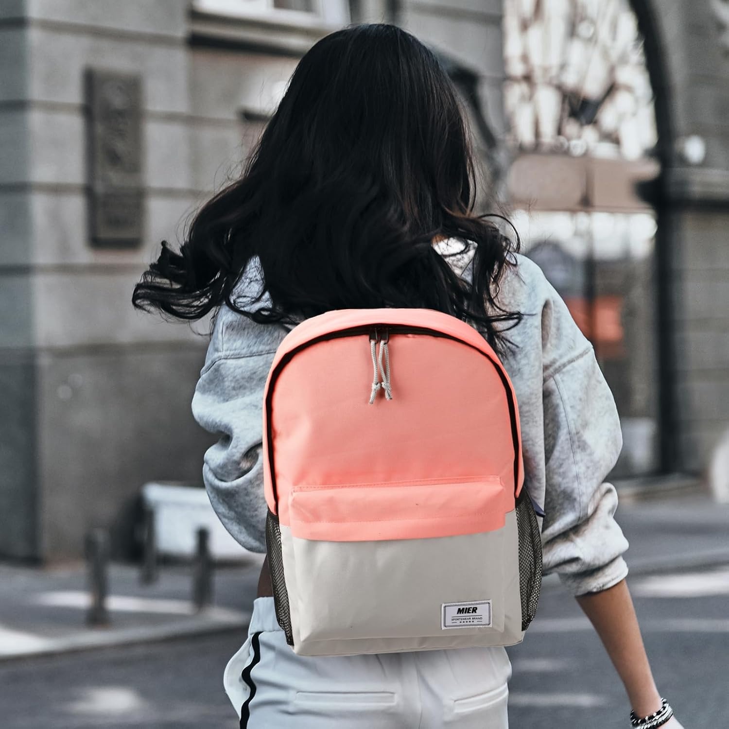 image:imageMIER Insulated Backpack Cooler Small Leakproof Lightweight Cute for Women Men to Work Picnics Camping Park Day Trips 15 LPinkgray