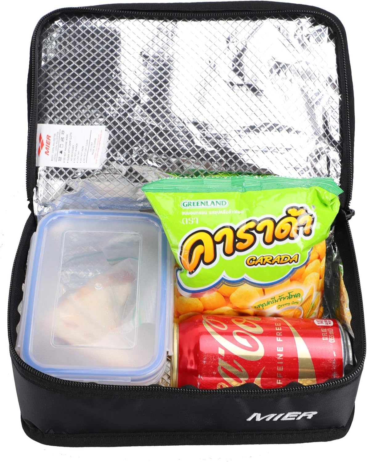 image:imageMIER Insulated Lunch Box Bag Expandable Lunch Pack for Men Women Black