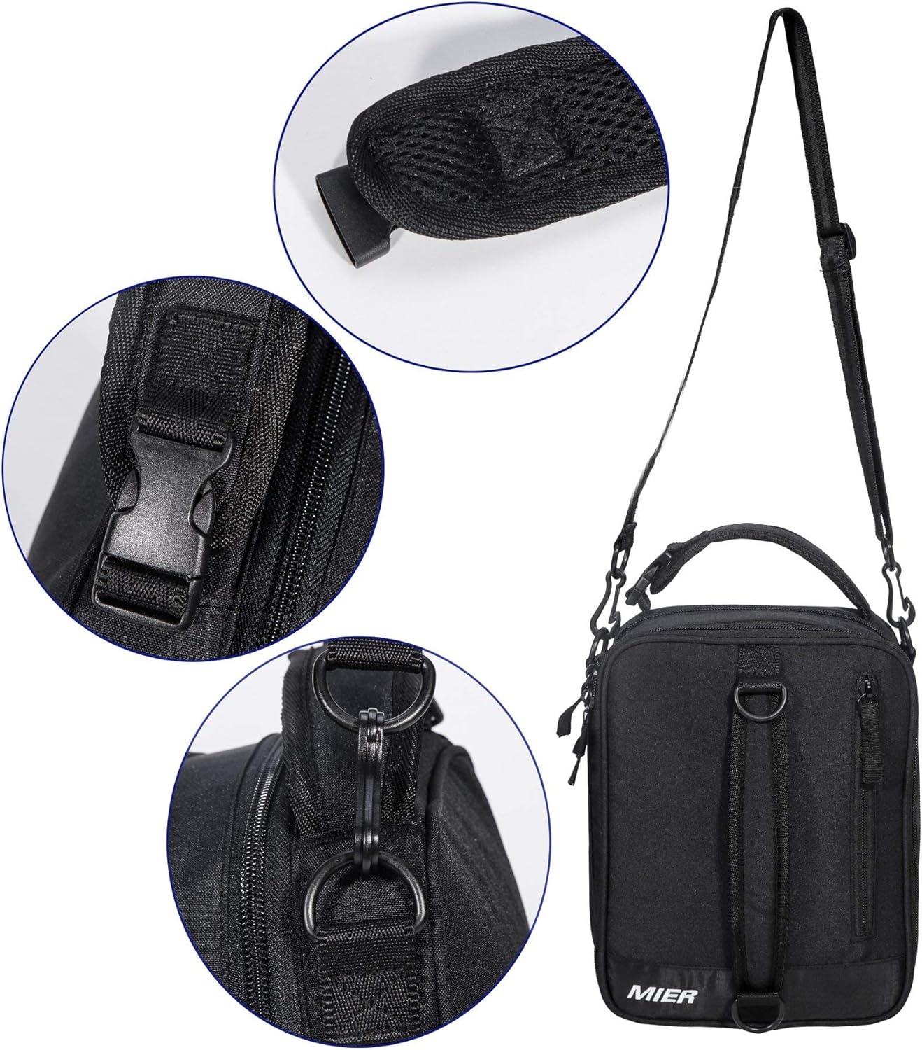 image:imageMIER Insulated Lunch Box Bag Expandable Lunch Pack for Men Women Black