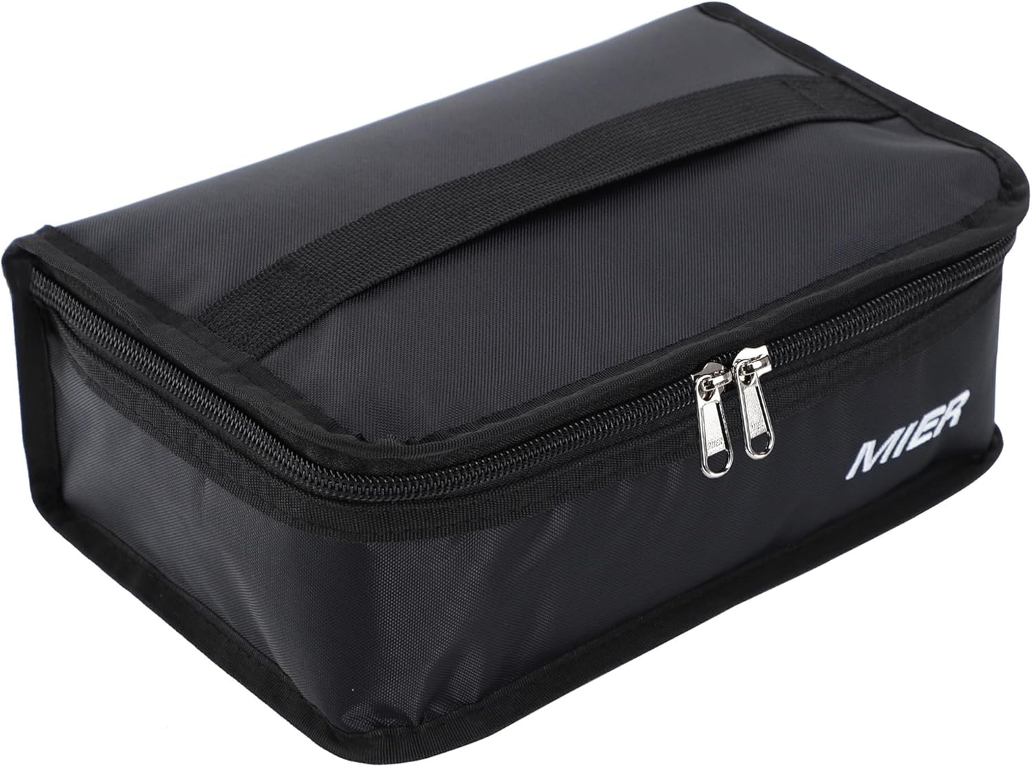 image:imageMIER Insulated Lunch Box for Men Women Kids Portable Small Lunch Bag 9 CAN Compact Thermal Mini Cooler for School Work Picnic BlueBlack