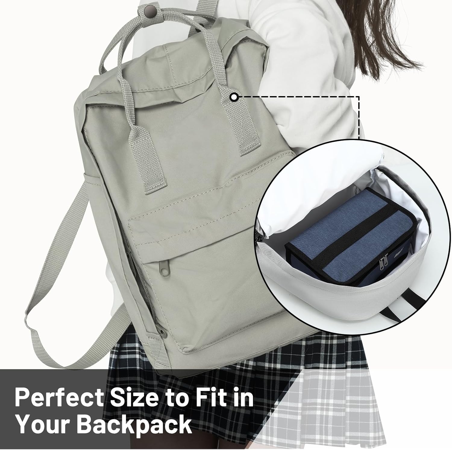 image:imageMIER Insulated Lunch Box for Men Women Kids Portable Small Lunch Bag 9 CAN Compact Thermal Mini Cooler for School Work Picnic BlueBluesteel