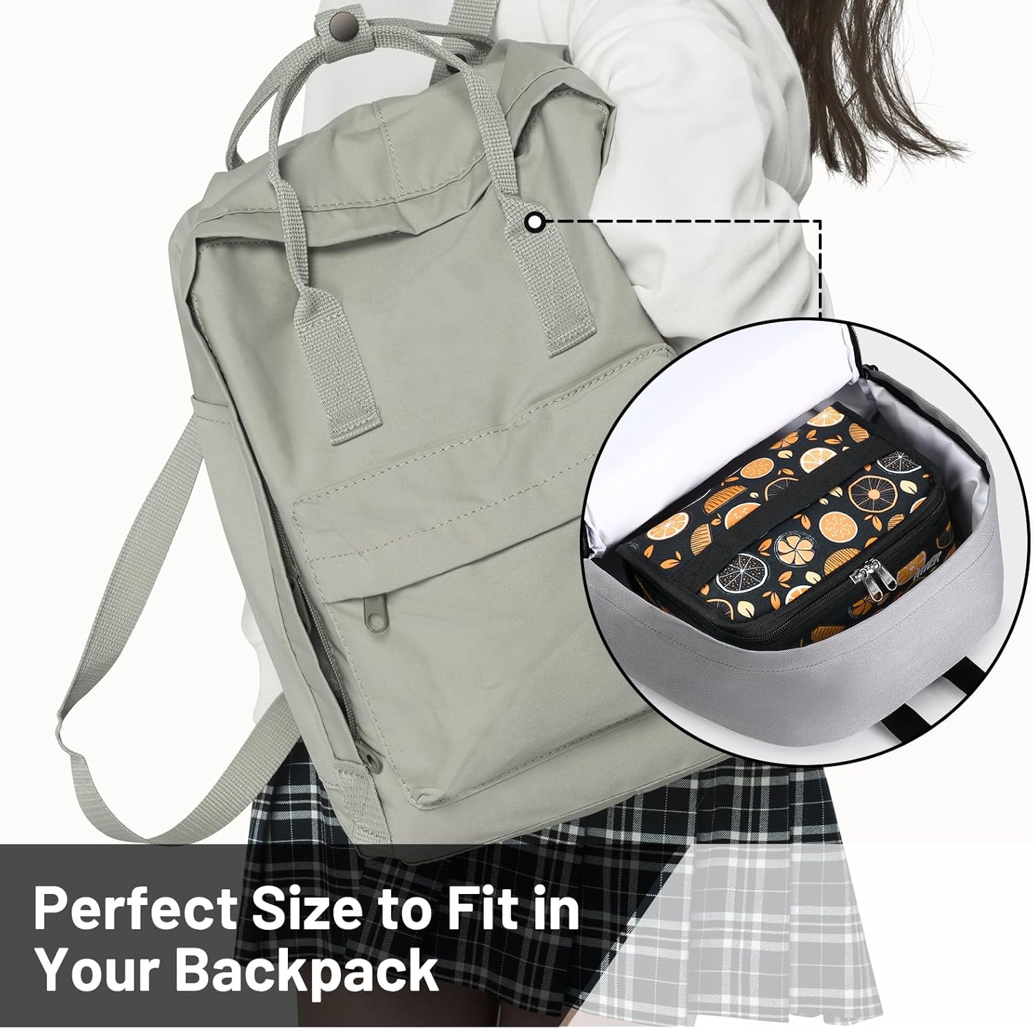 image:imageMIER Insulated Lunch Box for Men Women Kids Portable Small Lunch Bag 9 CAN Compact Thermal Mini Cooler for School Work Picnic BlueFruits