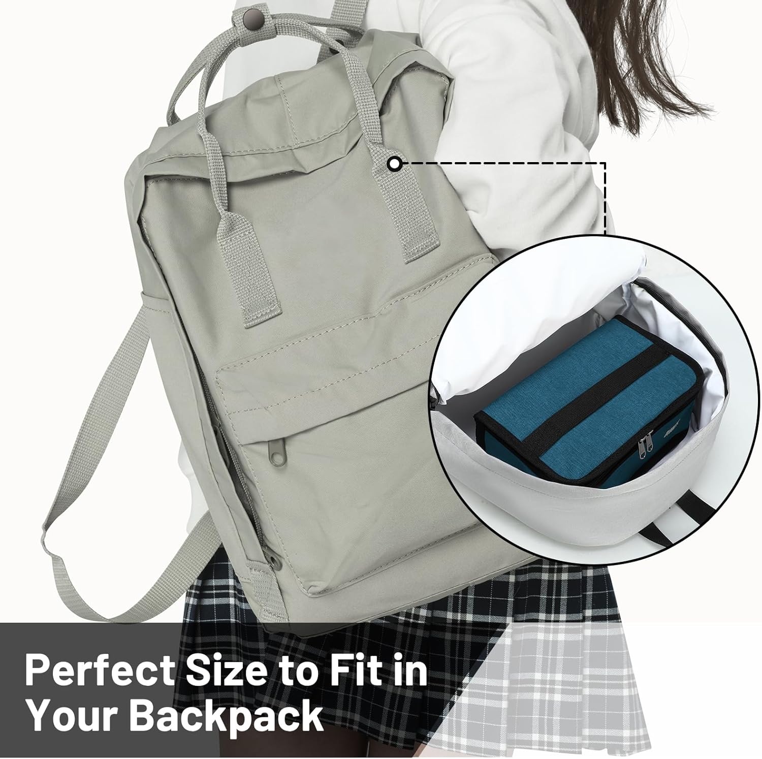 image:imageMIER Insulated Lunch Box for Men Women Kids Portable Small Lunch Bag 9 CAN Compact Thermal Mini Cooler for School Work Picnic BlueOcean Depths