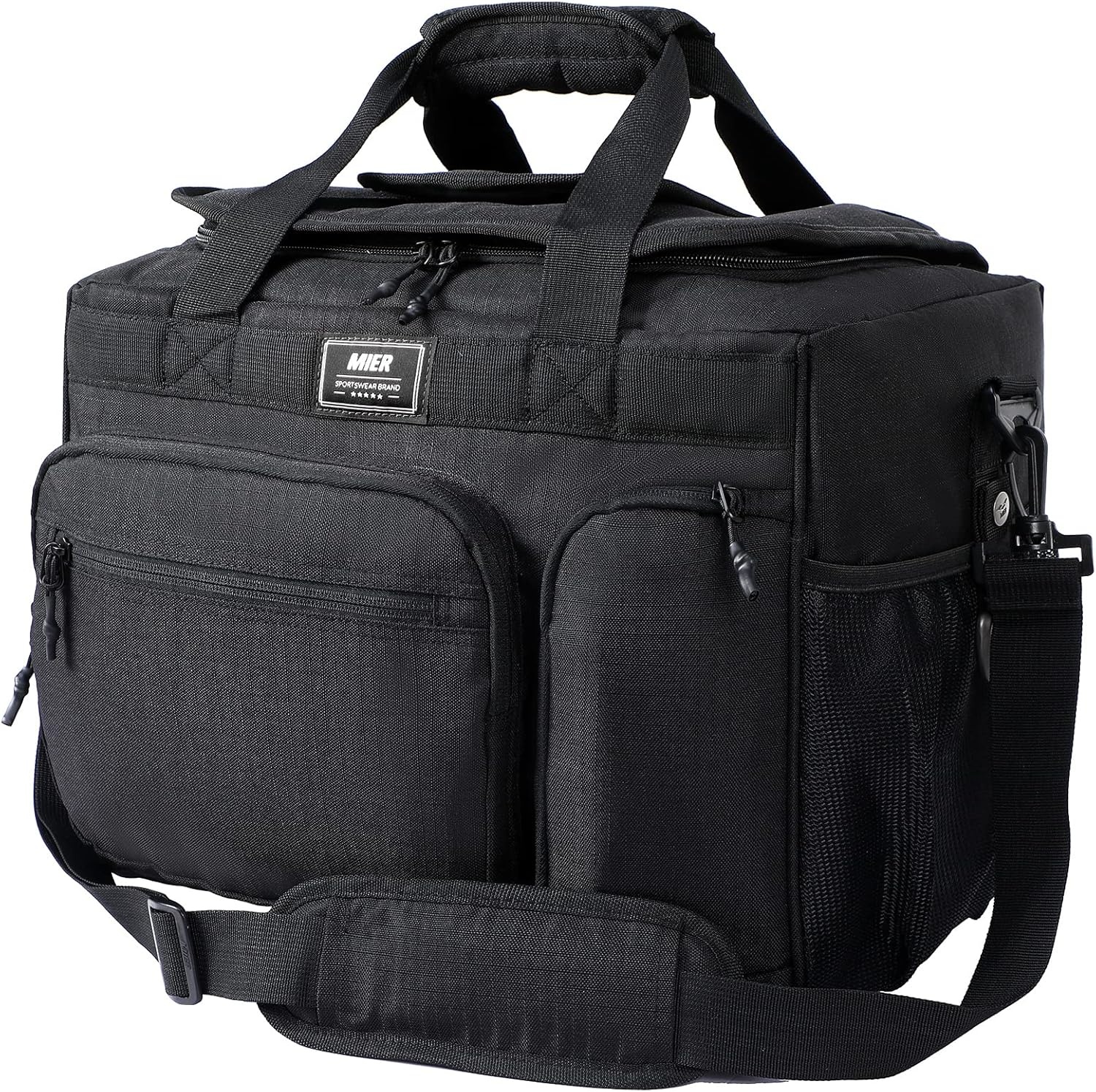 image:imageMIER Large Lunch Box for Men Women Adult Insulated Soft Sided Cooler 30 Can Leakproof Lunch Bag Collapsible for Work Travel Camping Beach 18L BlackNo Luggage StrapBlack