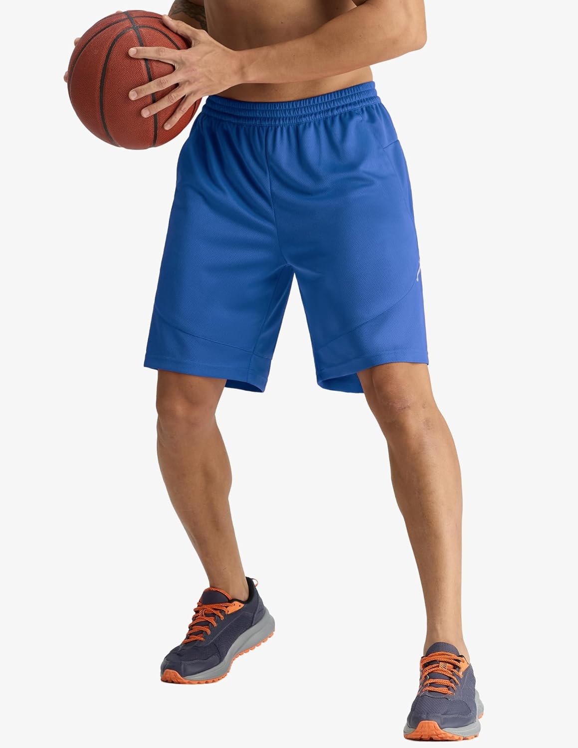 image:imageMIER Mens Athletic Shorts 9 Mesh Basketball Gym Quick Dry Shorts with Pockets for Active Running Workout LightweightBlue