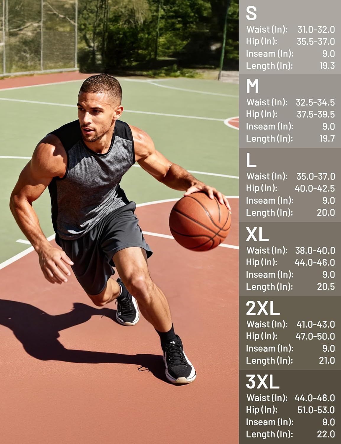 image:imageMIER Mens Athletic Shorts 9 Mesh Basketball Gym Quick Dry Shorts with Pockets for Active Running Workout LightweightDark Grey