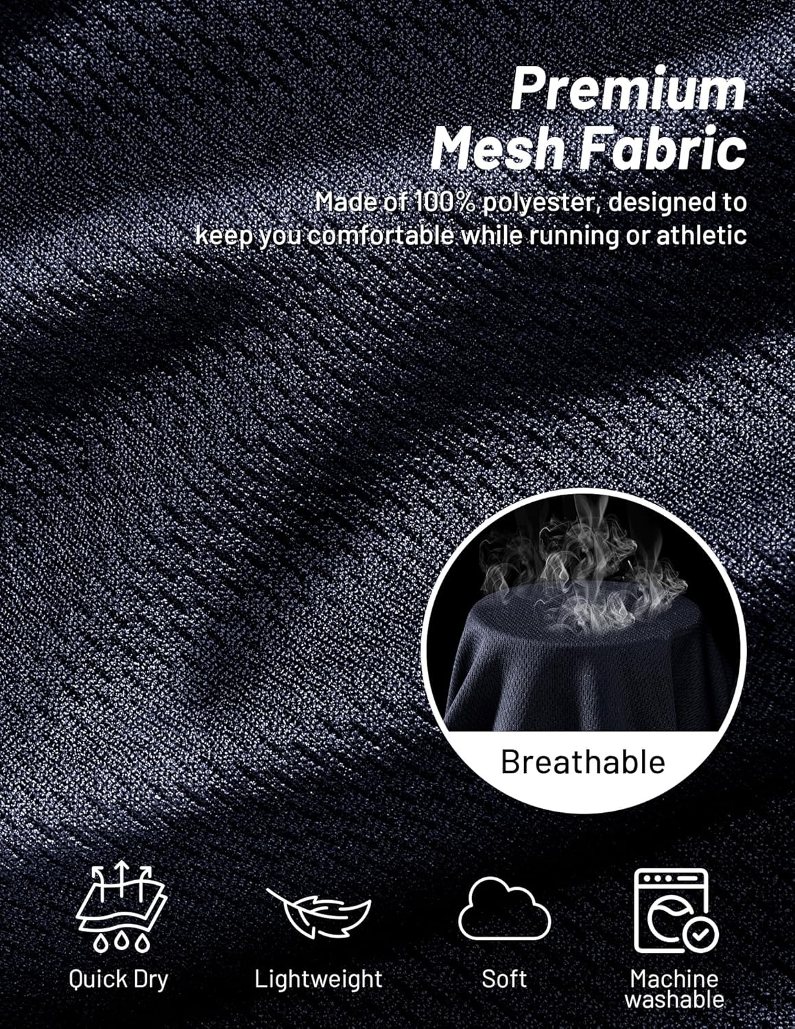 image:imageMIER Mens Athletic Shorts 9 Mesh Basketball Gym Quick Dry Shorts with Pockets for Active Running Workout LightweightNavy