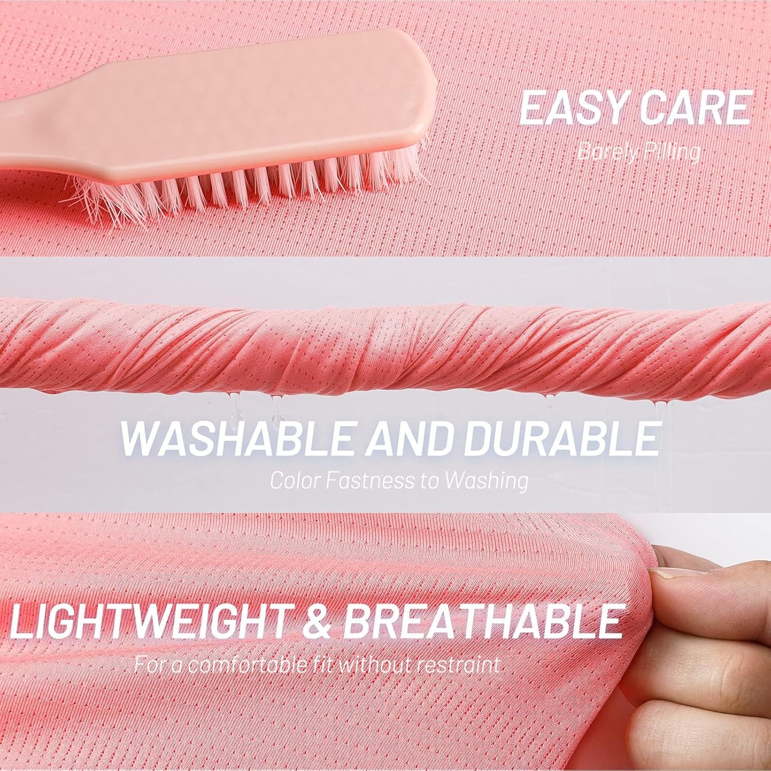 image:imageMIER Womens Golf Polo Shirts Collarless Short Sleeve Tennis Running TShirts VNeck Cooling Summer TeePeachy Pink