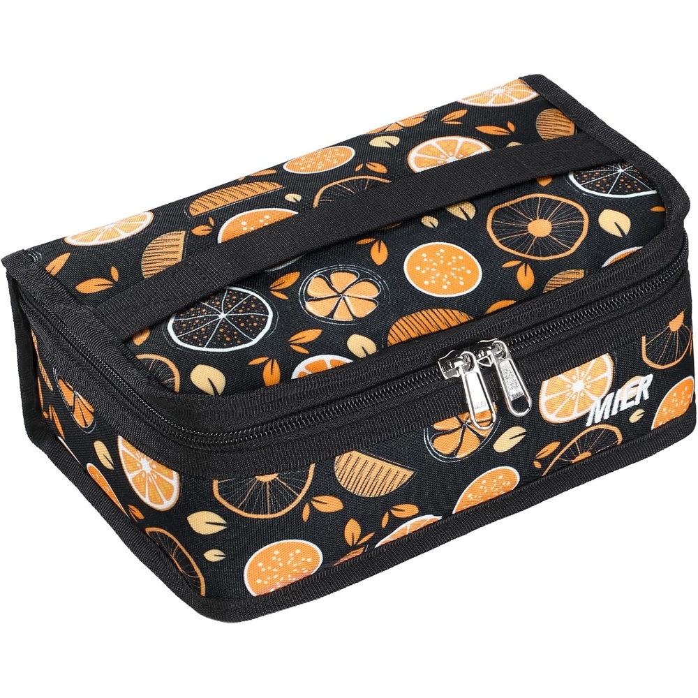image:imageMIER Insulated Lunch Box for Men Women Kids Portable Small Lunch Bag 9 CAN Compact Thermal Mini Cooler for School Work Picnic BlueFruits