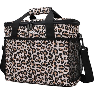image:imageMIER 18L Large Soft Cooler Insulated Picnic Bag for Grocery Camping Car Bright Orange ColorLeopard