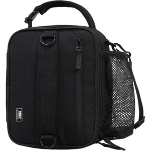 image:imageMIER Expandable Lunch Bag Insulated Lunch Box for Men to Work Travel Portable Lunchbox Bags with Shoulder Strap and Water Bottle Holder BlackBlack