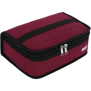 image:imageMIER Insulated Lunch Box for Men Women Kids Portable Small Lunch Bag 9 CAN Compact Thermal Mini Cooler for School Work Picnic BlueDark Red