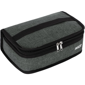 image:imageMIER Insulated Lunch Box for Men Women Kids Portable Small Lunch Bag 9 CAN Compact Thermal Mini Cooler for School Work Picnic BlueGray