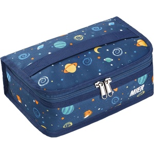 image:imageMIER Insulated Lunch Box for Men Women Kids Portable Small Lunch Bag 9 CAN Compact Thermal Mini Cooler for School Work Picnic BluePlanet