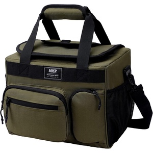 image:imageMIER Large Lunch Box for Men Women Adult Insulated Soft Sided Cooler 30 Can Leakproof Lunch Bag Collapsible for Work Travel Camping Beach 18L BlackNo Luggage StrapDark Green