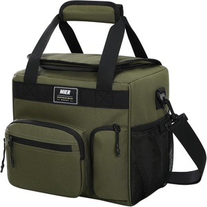 image:imageMIER Large Lunch Box for Men Women Adult Insulated Soft Sided Cooler 30 Can Leakproof Lunch Bag Collapsible for Work Travel Camping Beach 18L BlackNo Luggage StrapArmy Green